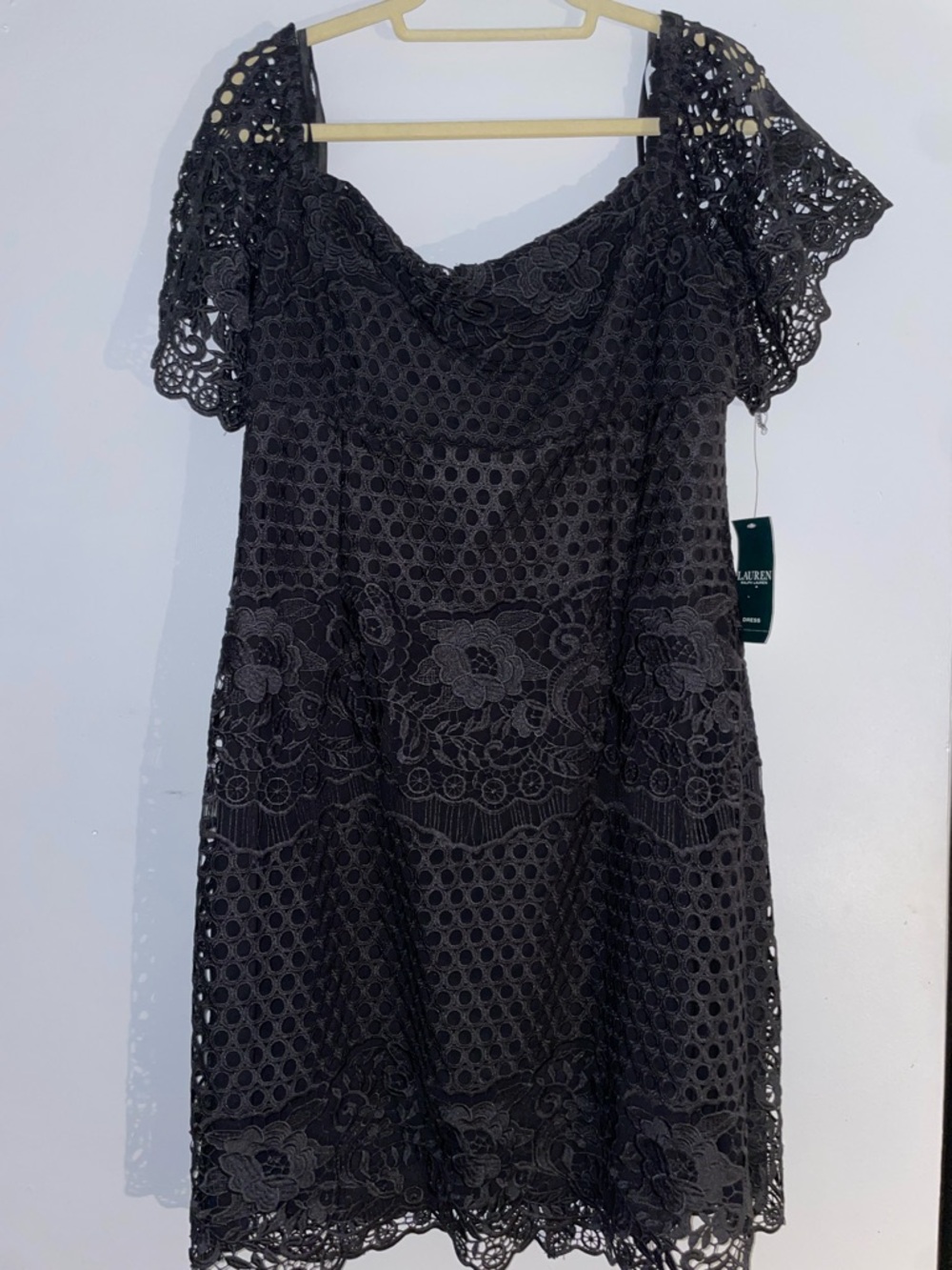 NWT Black Lauren Ralph Lauren Dress Size 18